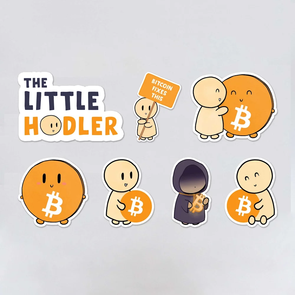 THE LITTLE HODLER 7 STICKERS SET