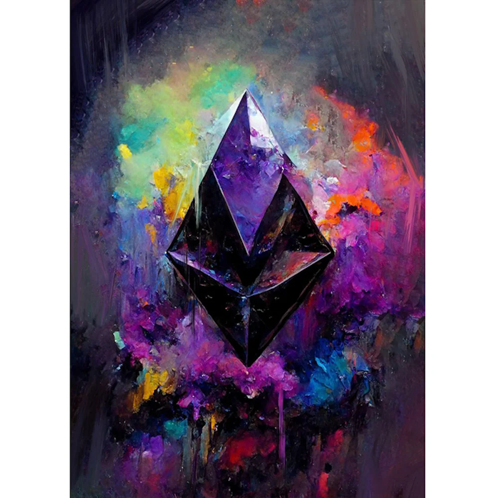 ETHEREUM ΑΦΗΡΗΜΕΝΗ ΤΕΧΝΗ ΝΕΡΟΜΠΟΓΙΑΣ ΣΕ ΠΟΣΤΕΡ 50X70